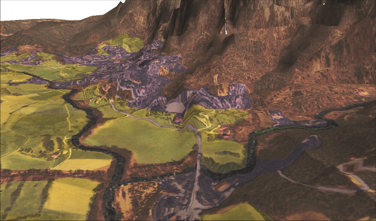 Scène LIDAR HD, relief 3D